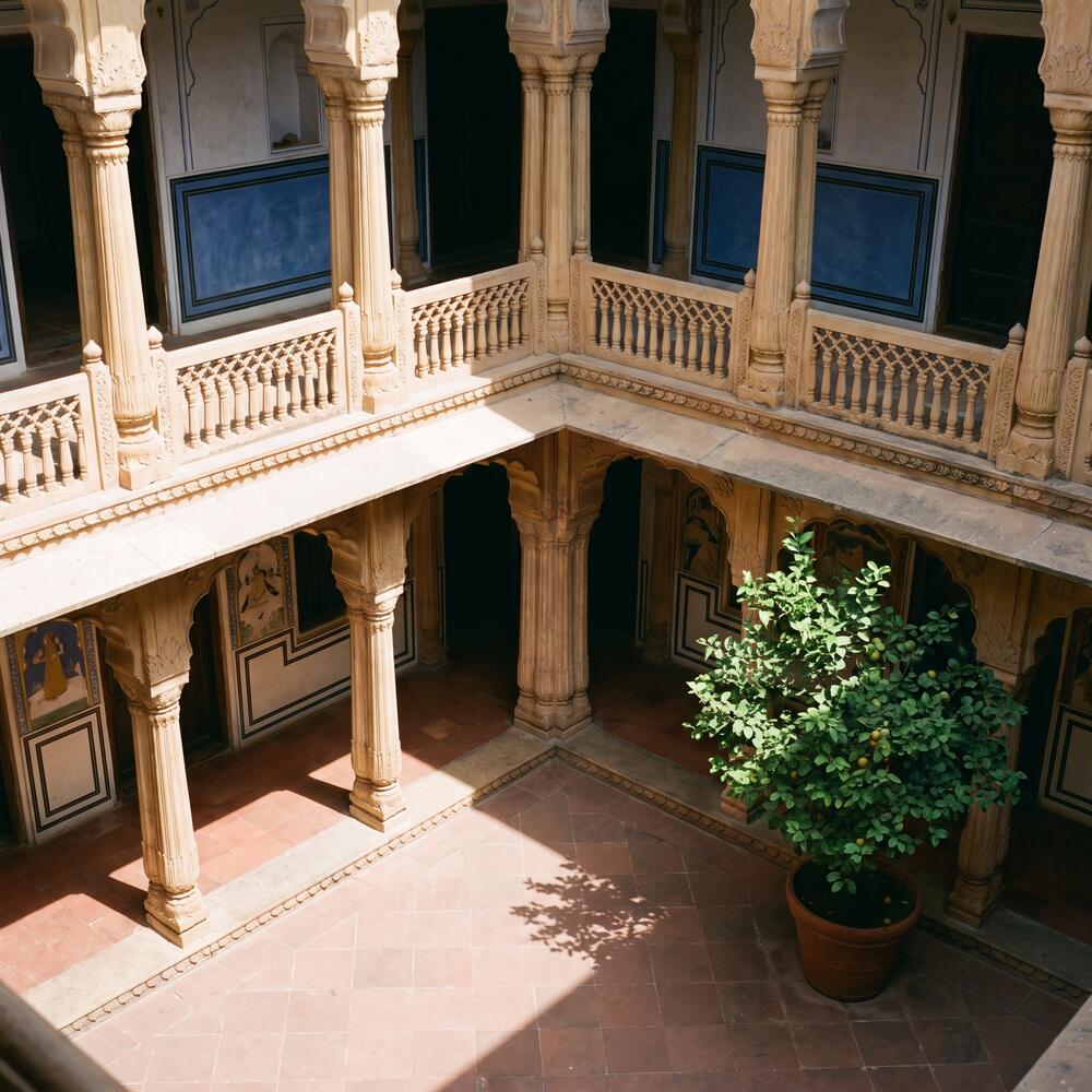 The courtyard from the first-floor gallery